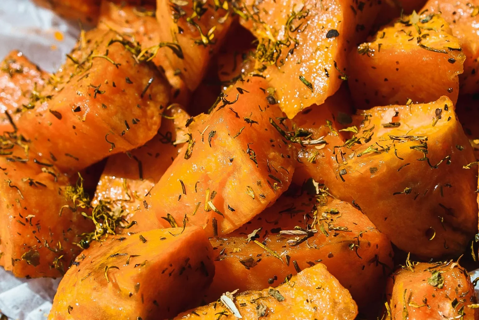 Plate full of sweet potatoes