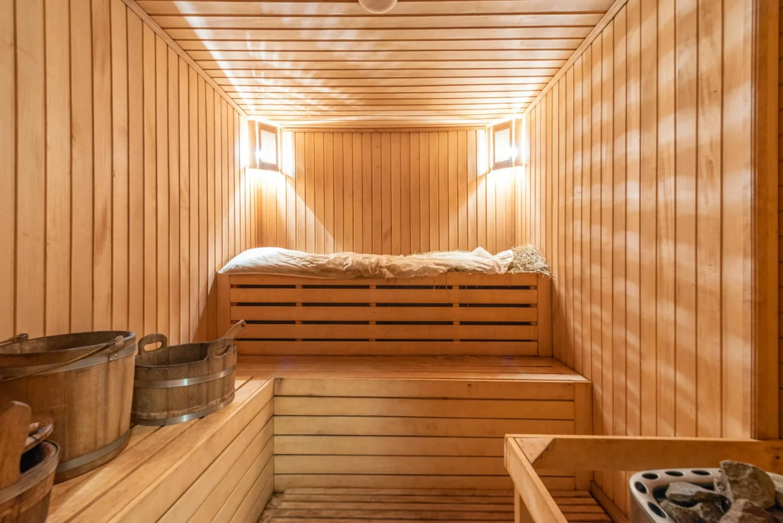 Inside of sauna
